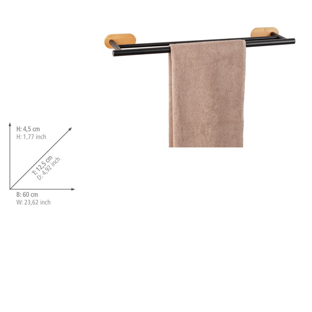 Duo OREA Bamboo Turbo-Loc® 60 cm Badetuchstange Duo OREA Bamboo Turbo-Loc® 60 cm Badetuchstange