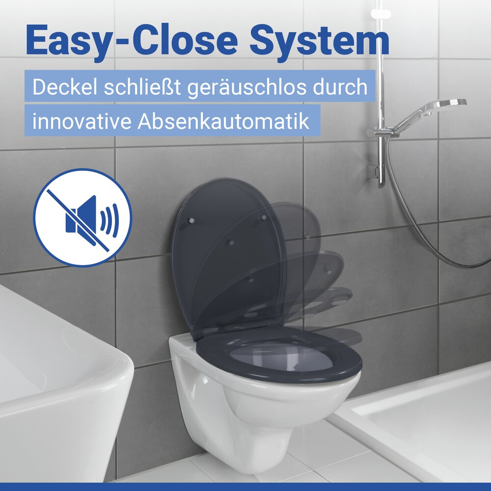 SAMOS grau Premium WC-Sitz belastbar bis 175 kg