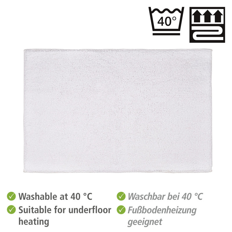 25261100_badteppich-ono-weiss3 ONO weiss Badteppich, 50x80 cm aus Baumwolle