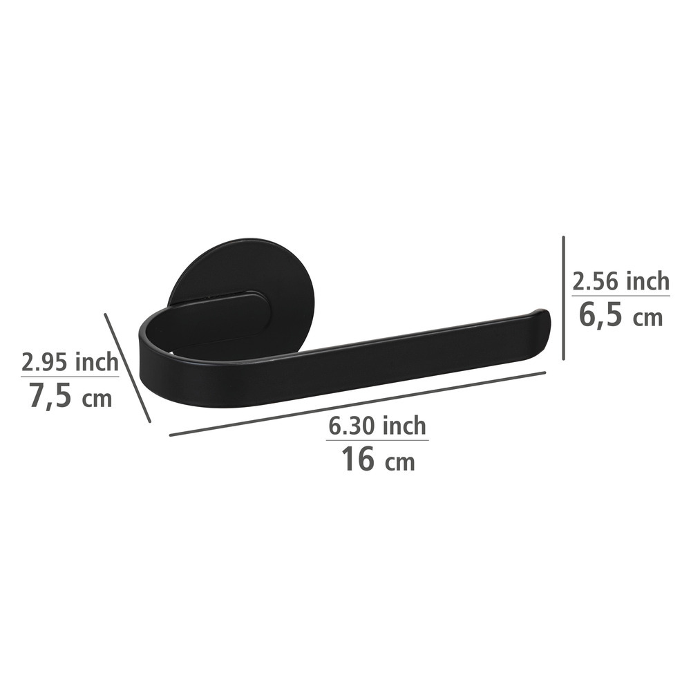 BIVIO black matt Turbo-Loc® Toilettenpapierhalter