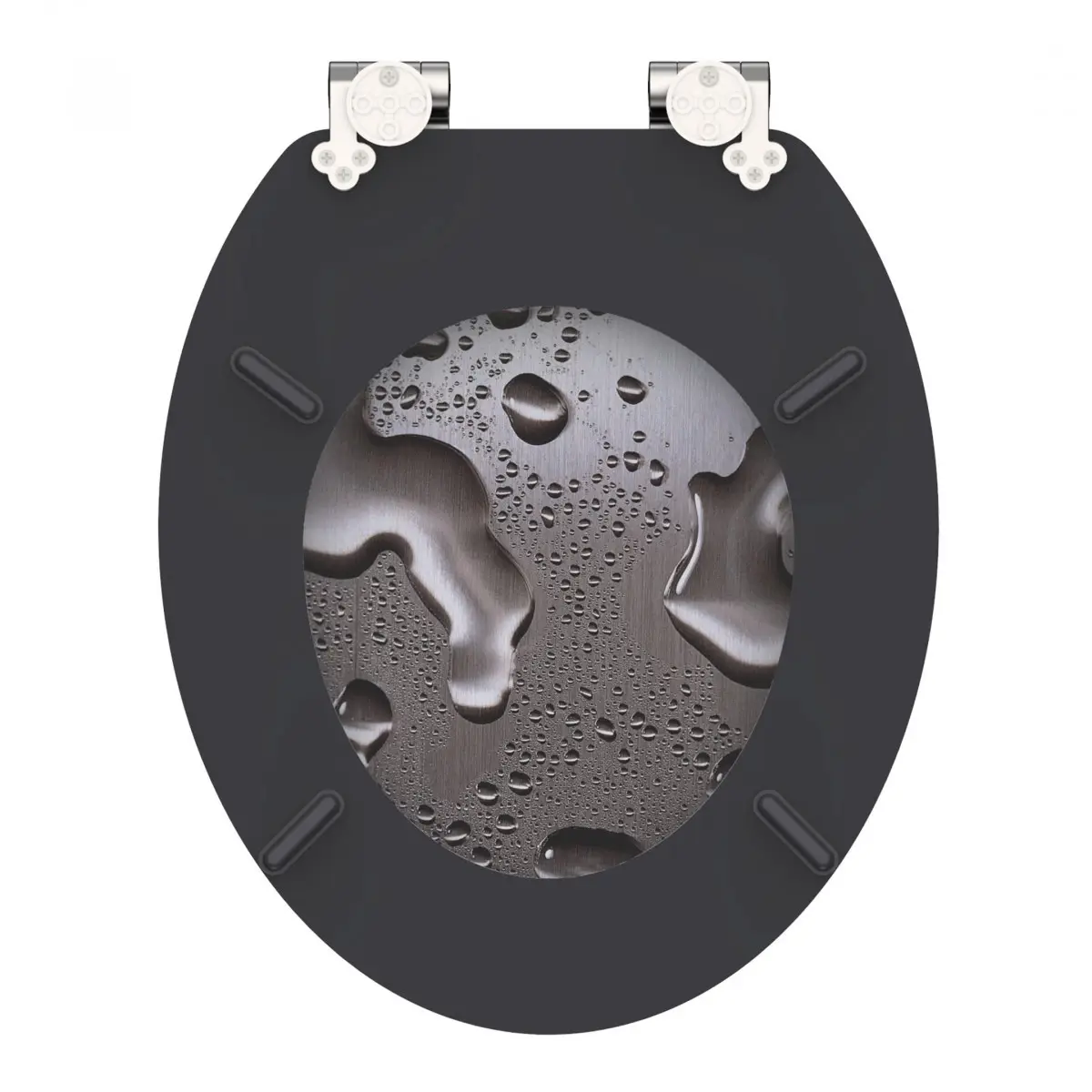 GREY STEEL WC-Sitz mit Absenkautomatik