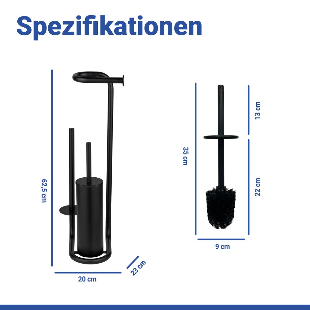 UNIVERSALEO schwarz Stand WC-Garnitur