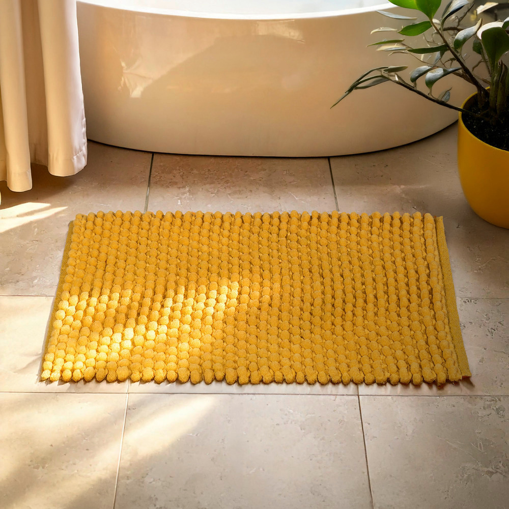 SOLIVO senfgelb Badteppich 2200 g/m², 50x80 cm