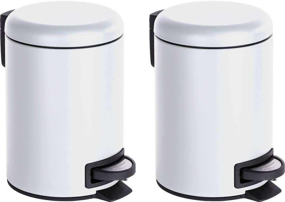 69299800_treteimer-leman LEMAN weiss Treteimer 2er-Set, 3 Liter