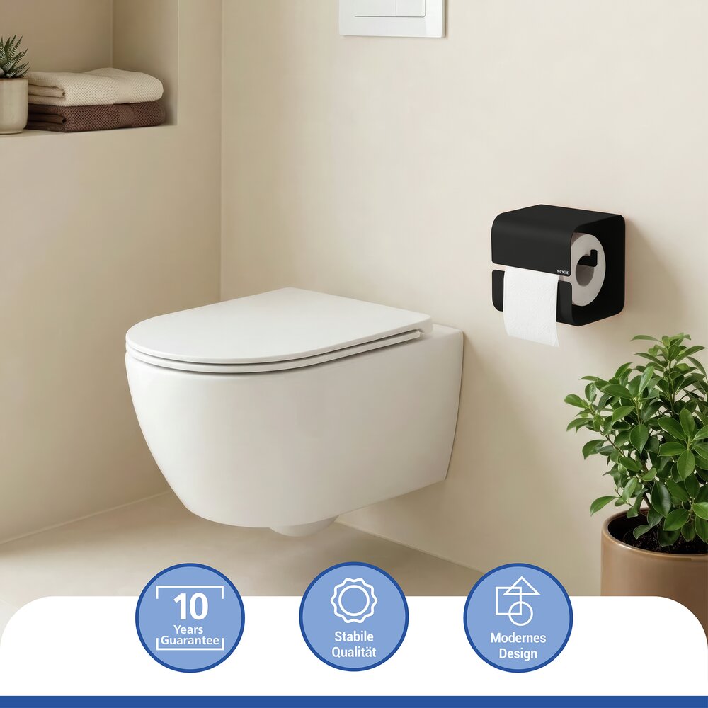 LIZAN schwarz Turbo-Loc® Toilettenpapierhalter