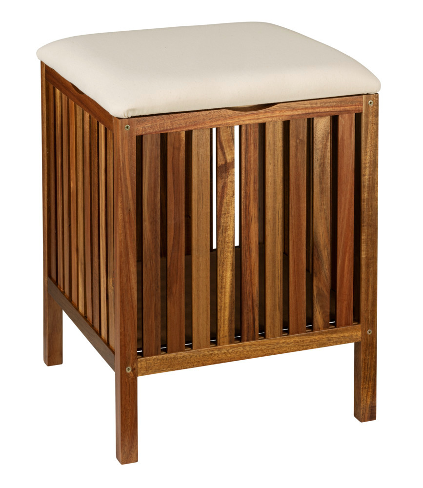 FONDI Hocker gepolstert, Akazienholz, 55 l FONDI Hocker gepolstert, Akazienholz, 55 l