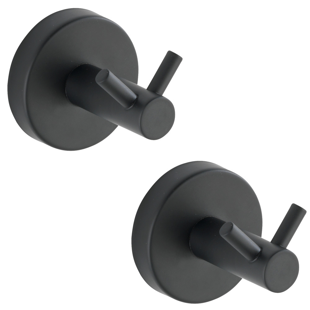 Duo BOSIO Black matt Wandhaken, 2er Set