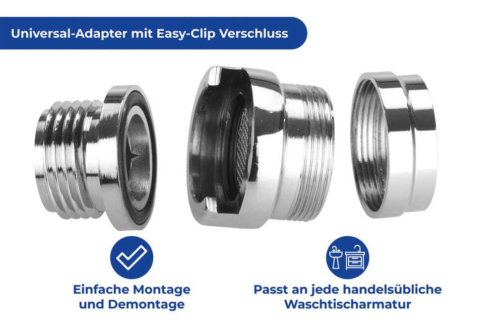 Waschbeckenbrause mit Schlauch und Haken