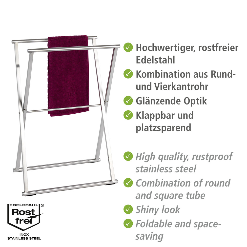 LAVA Handtuchständer aus Edelstahl, klappbar