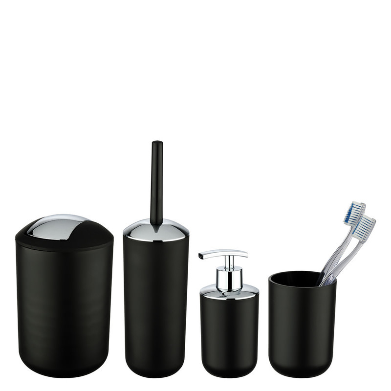 69743800_badzuebhoer-set-brasil-schwarz BRASIL schwarz Badzubehör-Set, 4-teilig