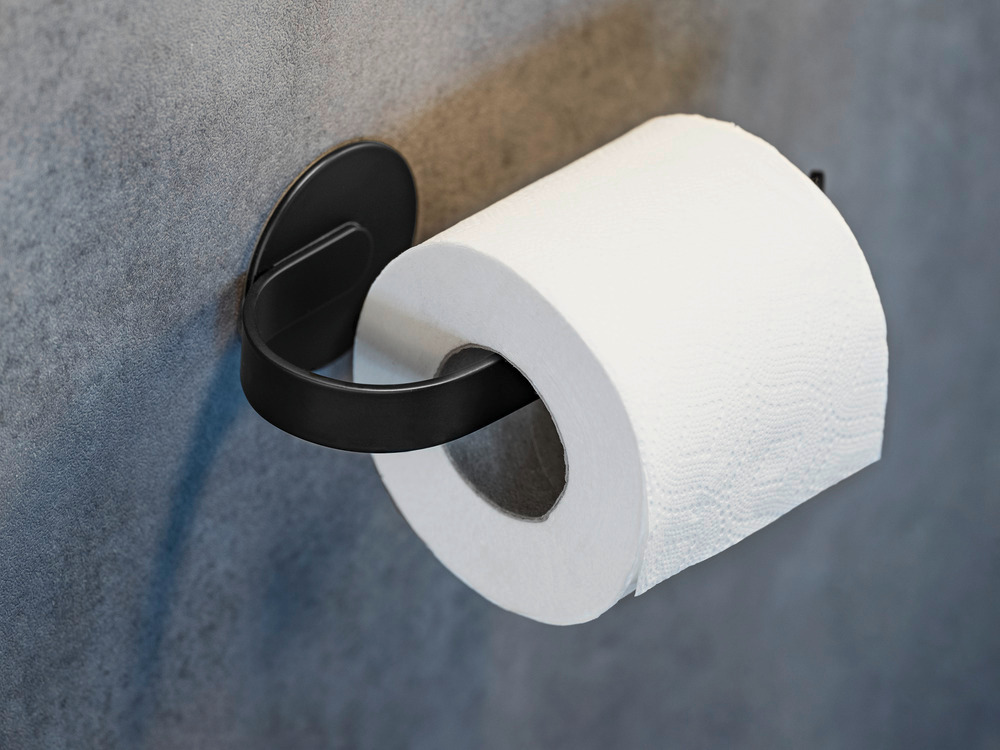 BIVIO black matt Turbo-Loc® Toilettenpapierhalter