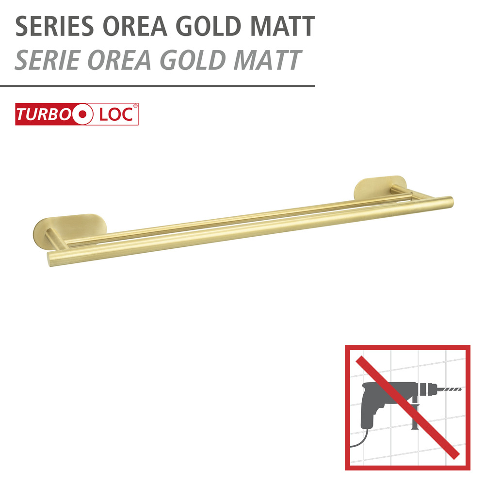 Duo OREA Gold matt Turbo-Loc® 60 cm Badetuchstange Duo OREA Gold matt Turbo-Loc® 60 cm Badetuchstange
