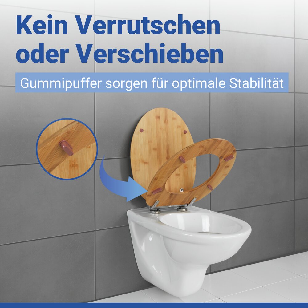 BAMBUSA WC-Sitz belastbar bis 300 kg