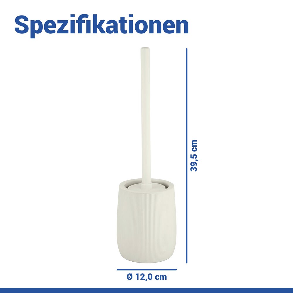 FABLO creme WC-Garnitur, Bürstenkopf aus Silikon