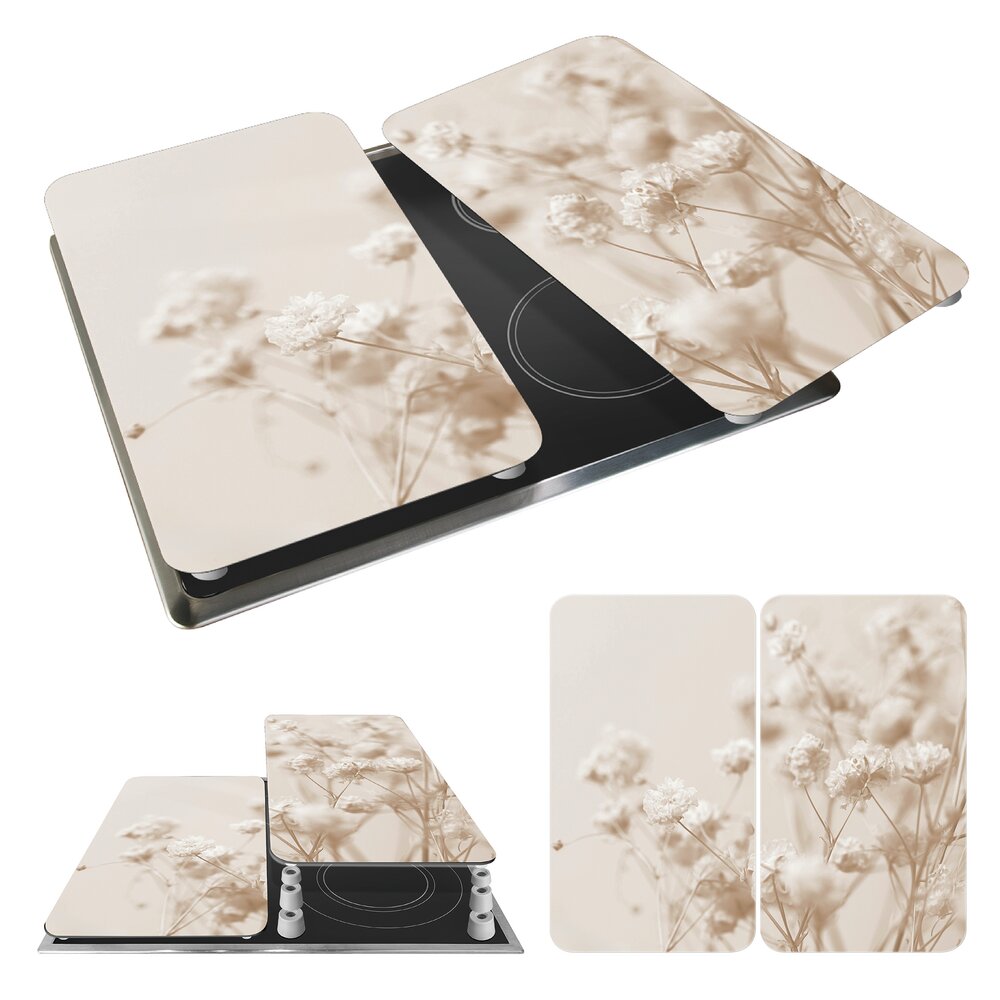 TROCKENBLUME 2er-Set Herdabdeckplatten aus Glas