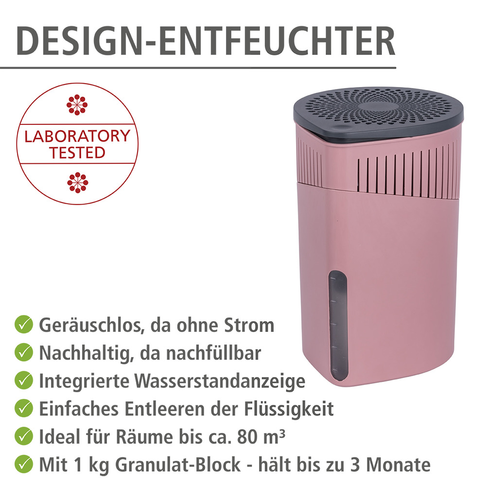 DROP rosa Entfeuchter + 2x1000g Nachfüller
