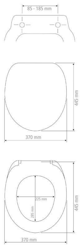 GEOMETRY Premium WC-Sitz belastbar bis 300 kg