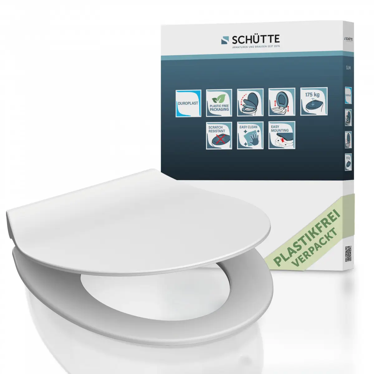 SLIM WHITE WC-Sitz extra-flach mit Absenkautomatik