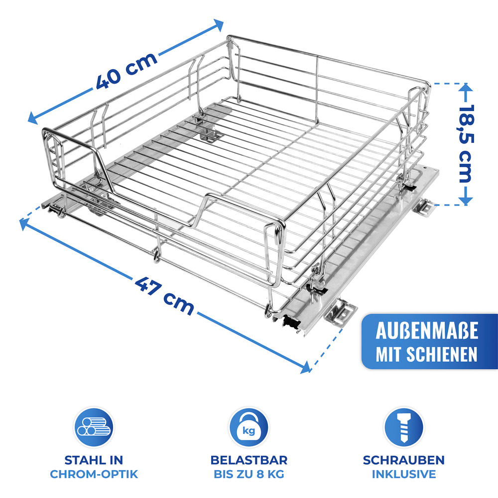 MIDI Schrankauszug aus Metall