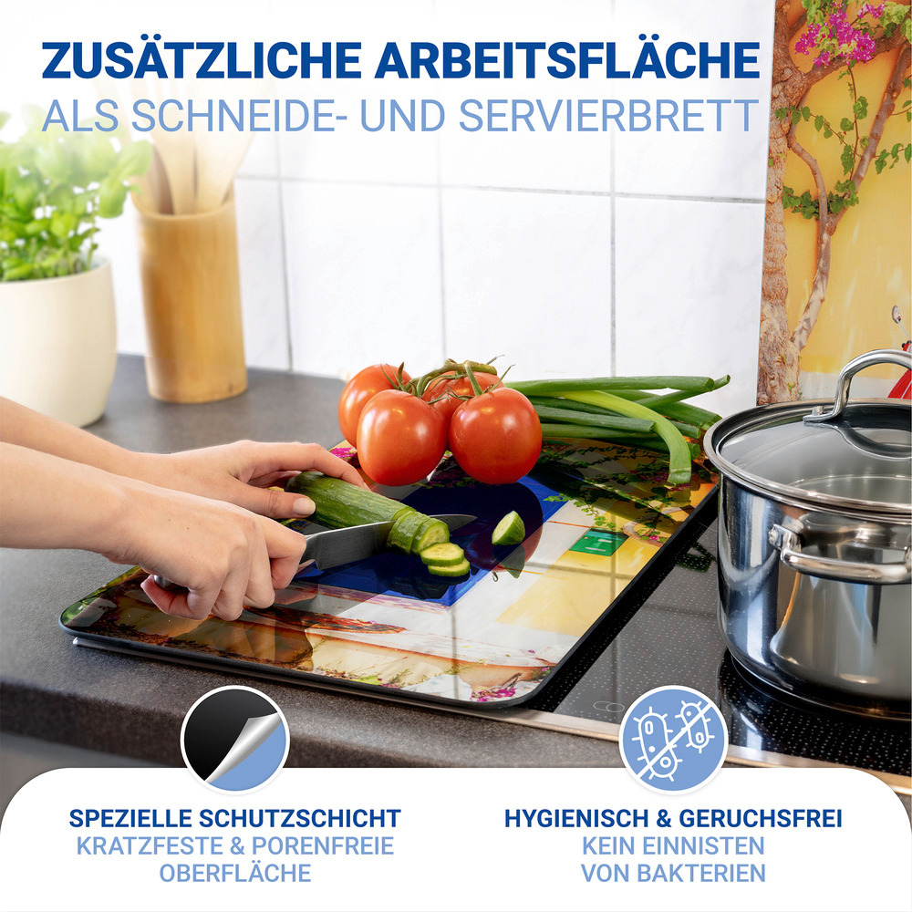 DOLCE VITA 2er-Set Herdabdeckplatten aus Glas