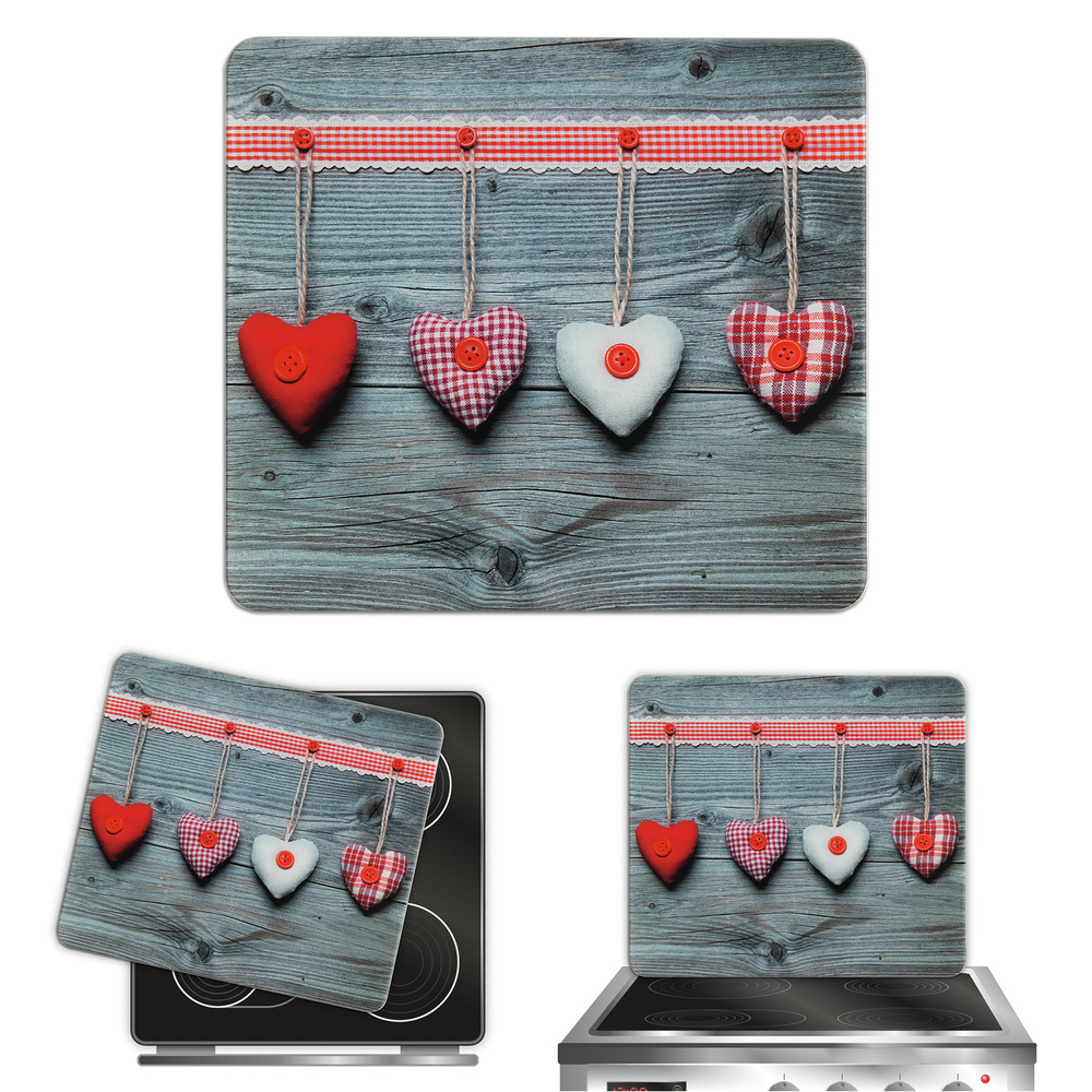 HERZEN Multiplatte 56x50 cm aus Glas