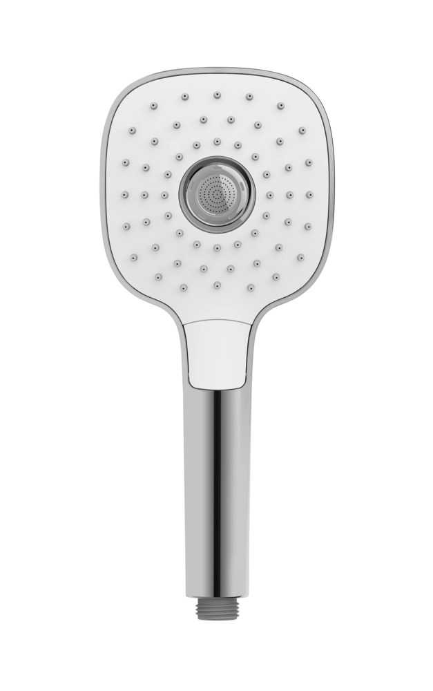 POWERBOOST eckig Duschkopf 3 Strahlarten Ø12 cm
