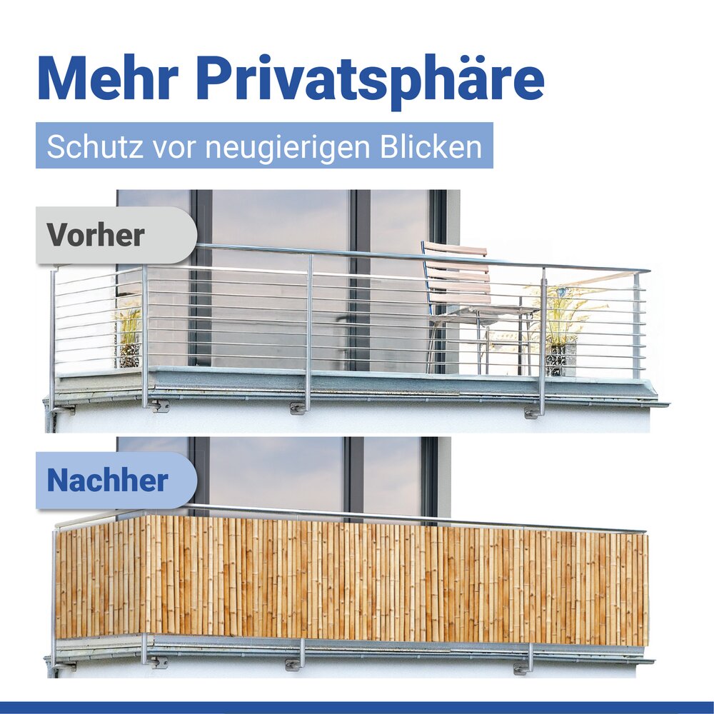 BAMBUS Balkon-Sichtschutz, 85x500 cm