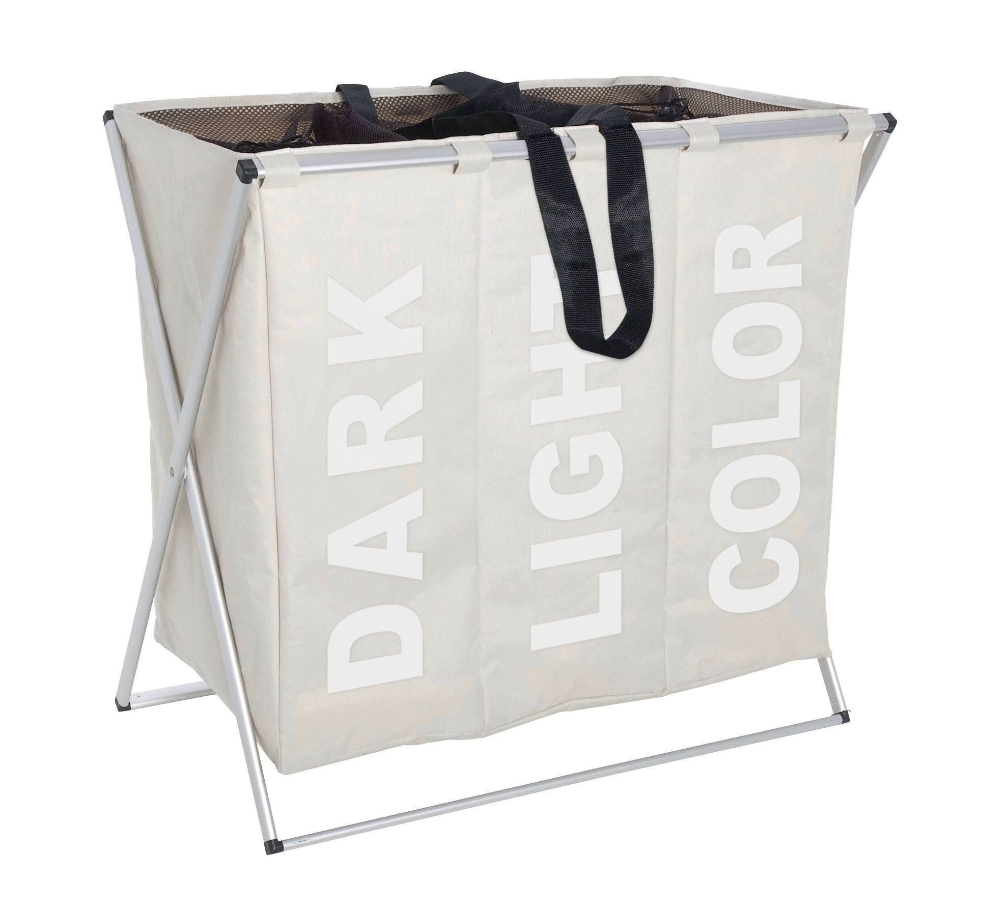 a_3440113100_ecaus_1_de TRIO beige Wäschesammler, faltbar, 129 Liter