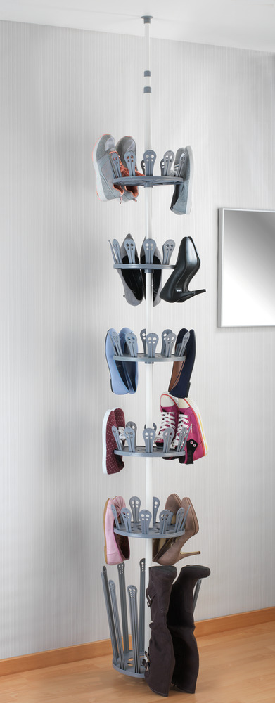 ACHILLES weiss-grau Teleskop-Schuhregal