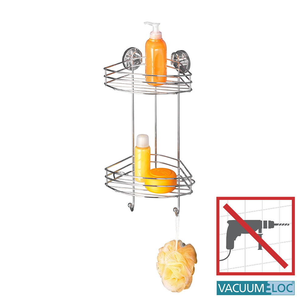 VACUUM-Loc® Eckregal 2 Etagen, ohne Bohren