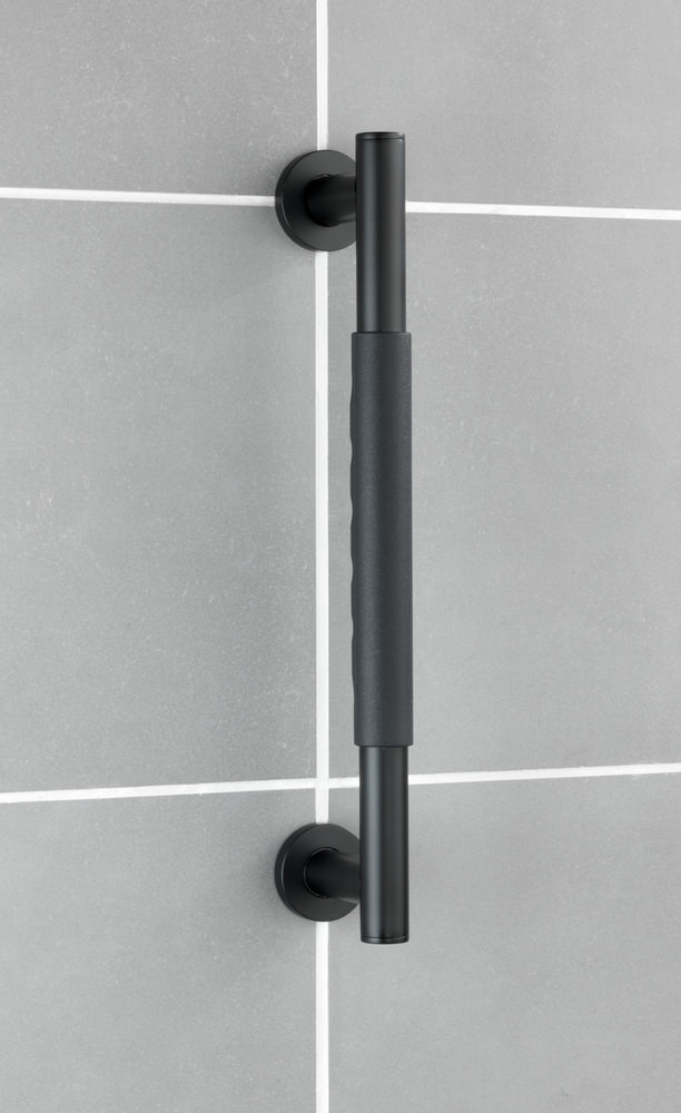 SECURA schwarz Wand- haltegriff 40,5 cm, Edelstahl