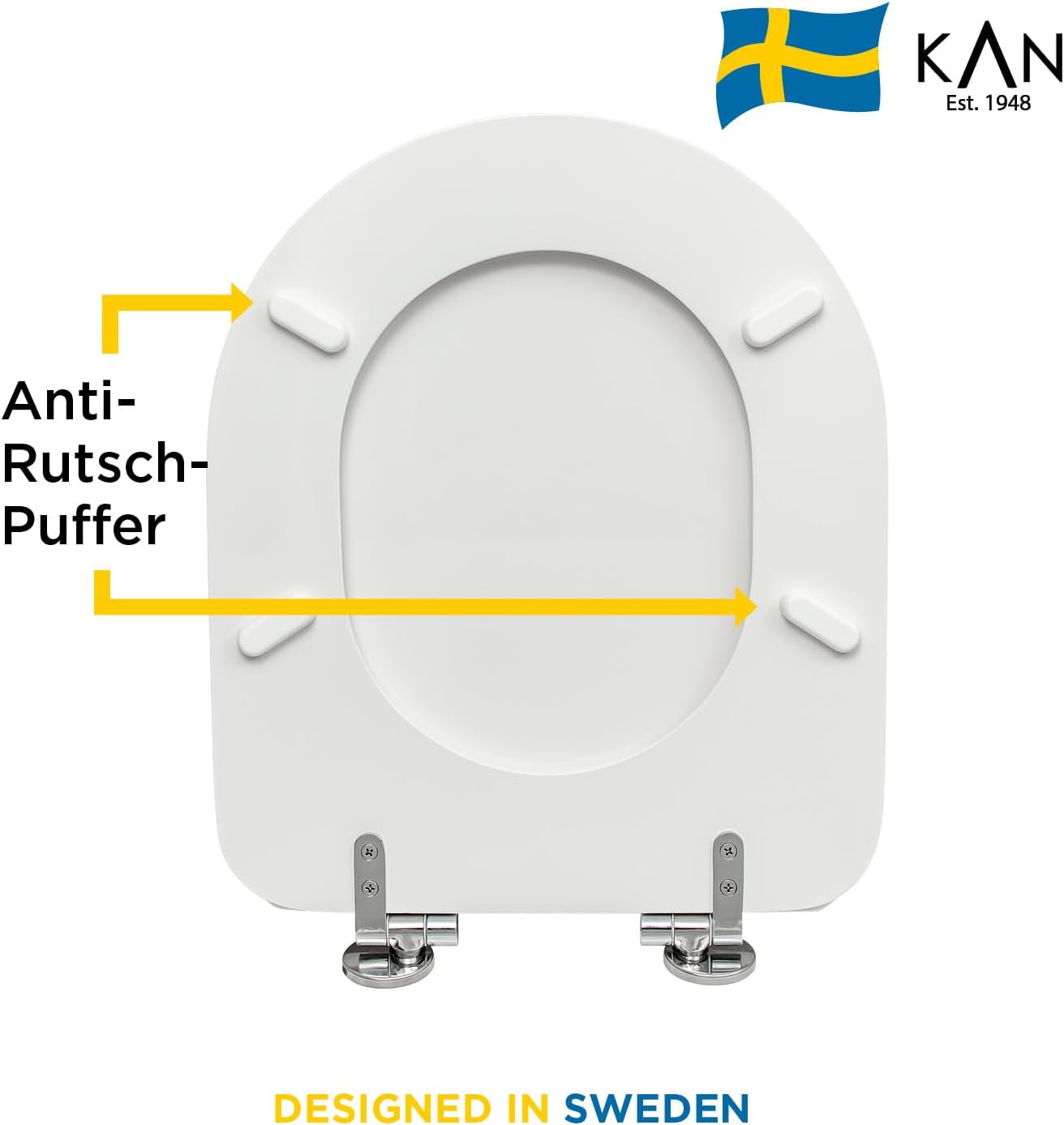 LUND D-Form WC-Sitz mit magnetischer Abnahmefunktion