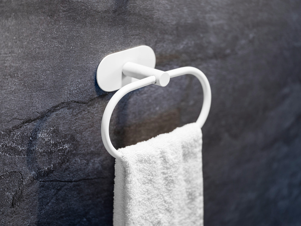 OREA White matt Turbo-Loc® Handtuchring aus Edelstahl OREA White matt Turbo-Loc® Handtuchring aus Edelstahl