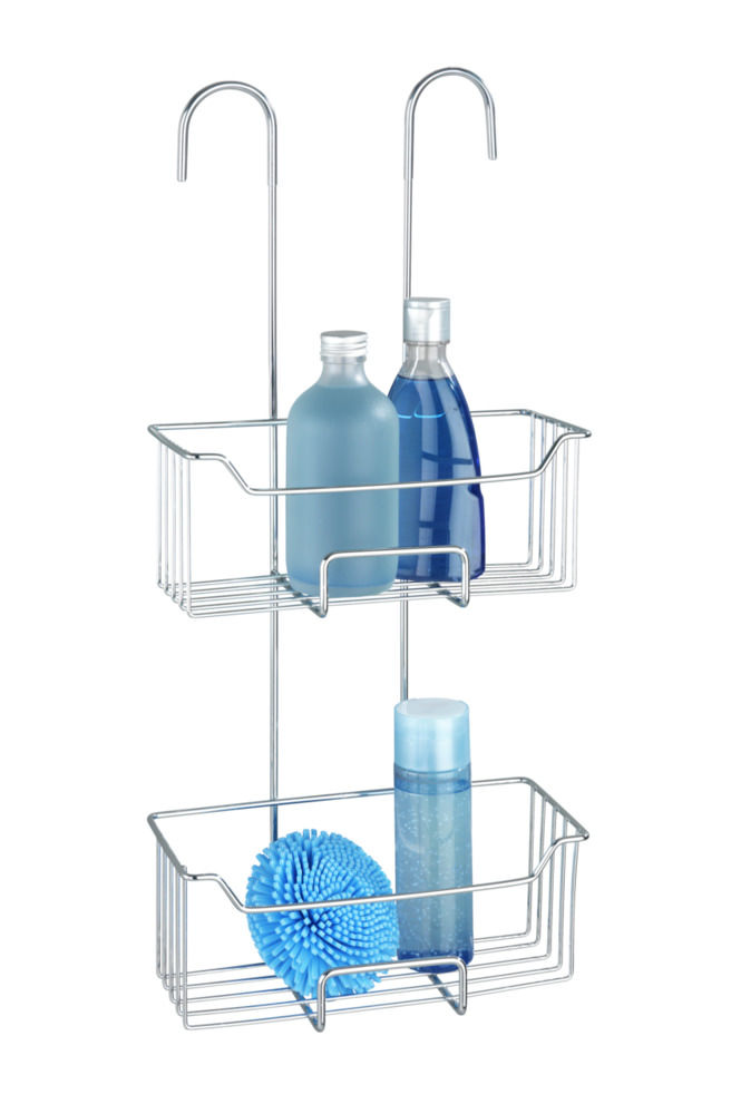 24758100-duschcaddy-milo MILO silber Dusch-Caddy für die Armatur, 2 Etagen