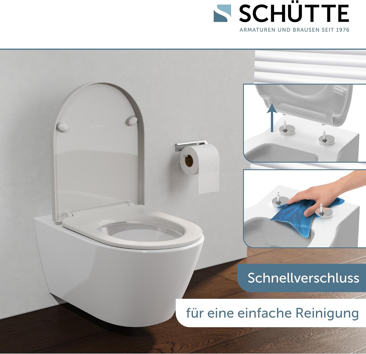 WHITE Premium WC-Sitz D-Form belastbar bis 250 kg