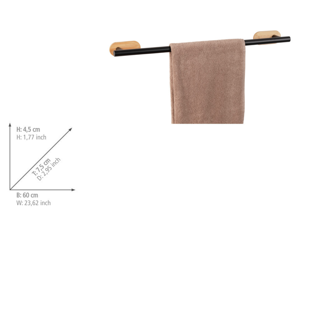 Uno OREA Bamboo Turbo-Loc® 60 cm Badetuchstange Uno OREA Bamboo Turbo-Loc® 60 cm Badetuchstange