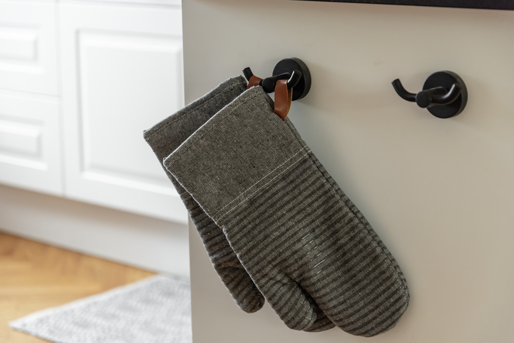 ADA Stripes grau Topfhandschuhe aus Baumwolle