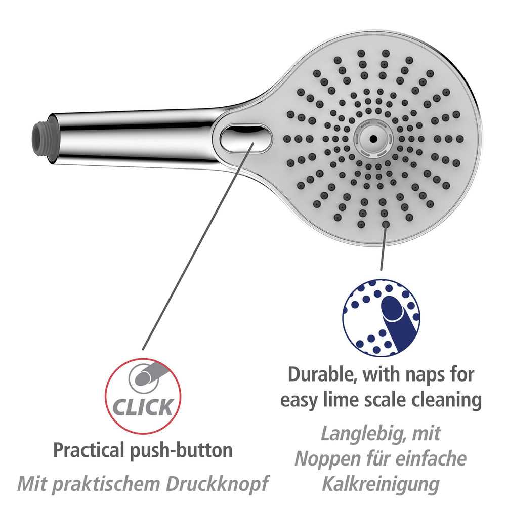 ULTIMATE Shower chrom Brause 3 Strahlarten Ø13 cm