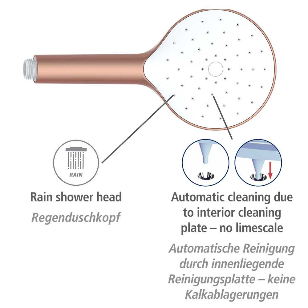 24929100_duscjkopf-automati-cleaning-rose3 AUTOMATIC Cleaning rosé Duschkopf Ø12 cm