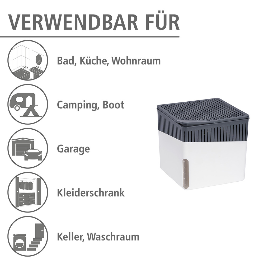 CUBE weiss Entfeuchter 500g, 2er-Set