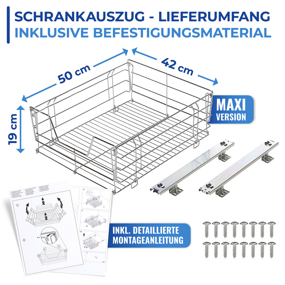 MAXI Schrankauszug aus Metall