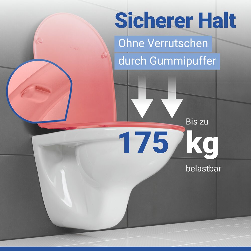 GALATI coral matt WC-Sitz belastbar bis 175 kg