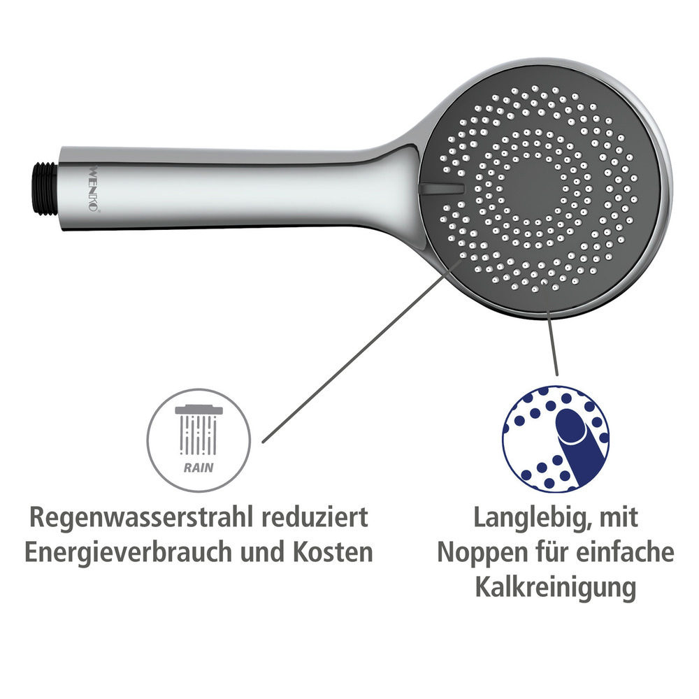 CHROM Sparbrause 3 Strahlarten 8 l/min Ø9,5cm