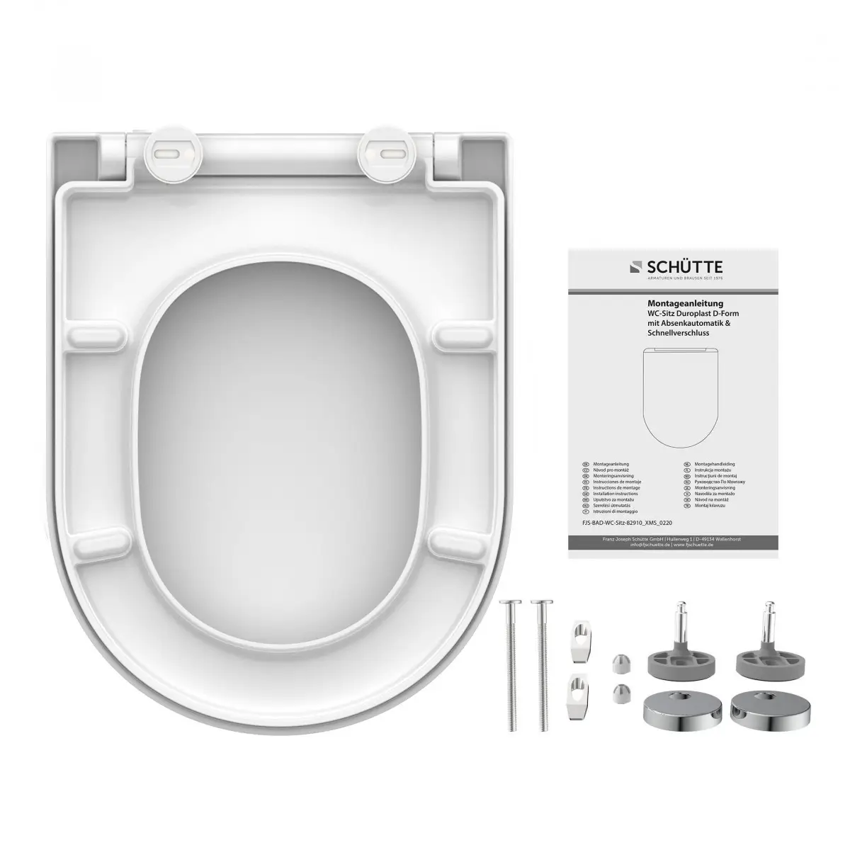 WHITE WC-Sitz D-Form, Montage von oben