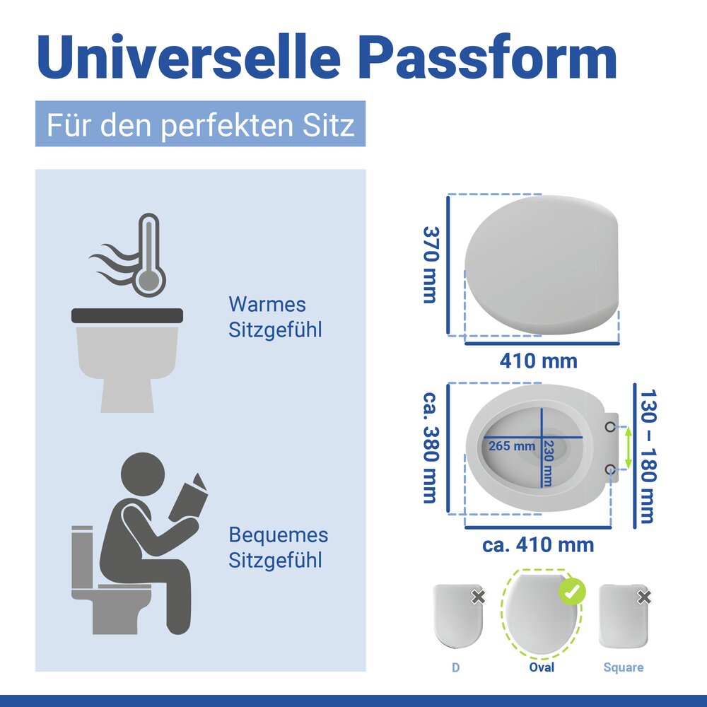 ALDENO Gold matt WC-Sitz belastbar bis 350 kg
