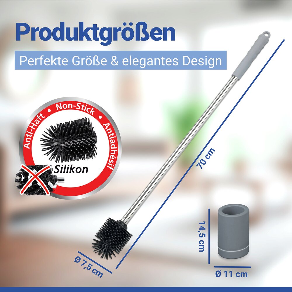 WC-Hygiene Bürste mit extra langem Stiel