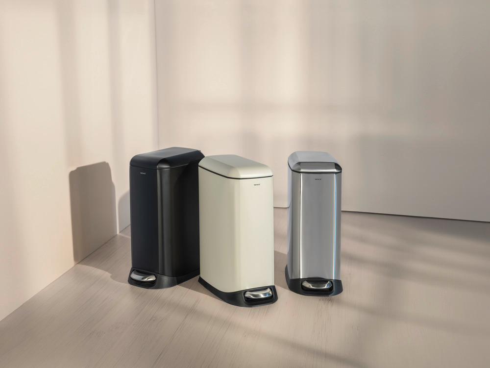 DESIGN creme Treteimer, 12 l, Easy Close