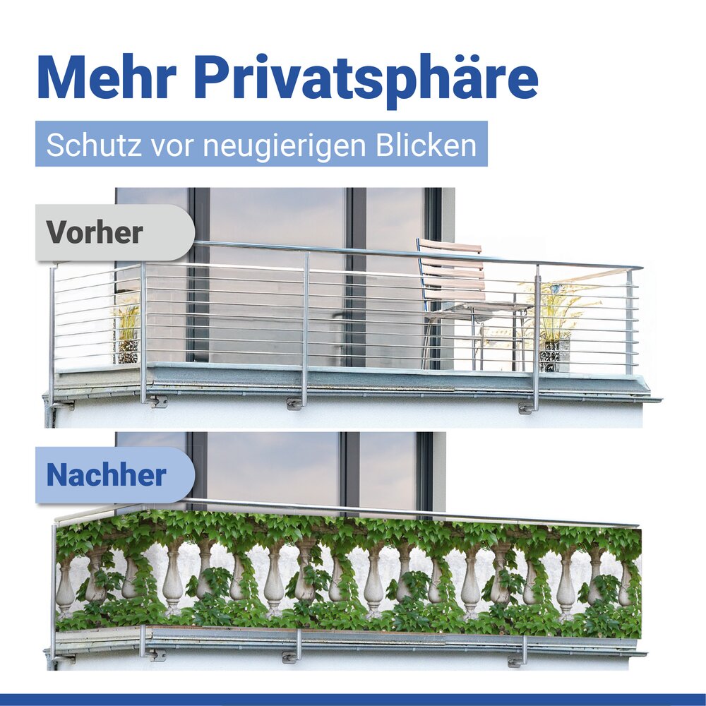 EFEU-ZAUN Balkon-Sichtschutz, 85x500 cm