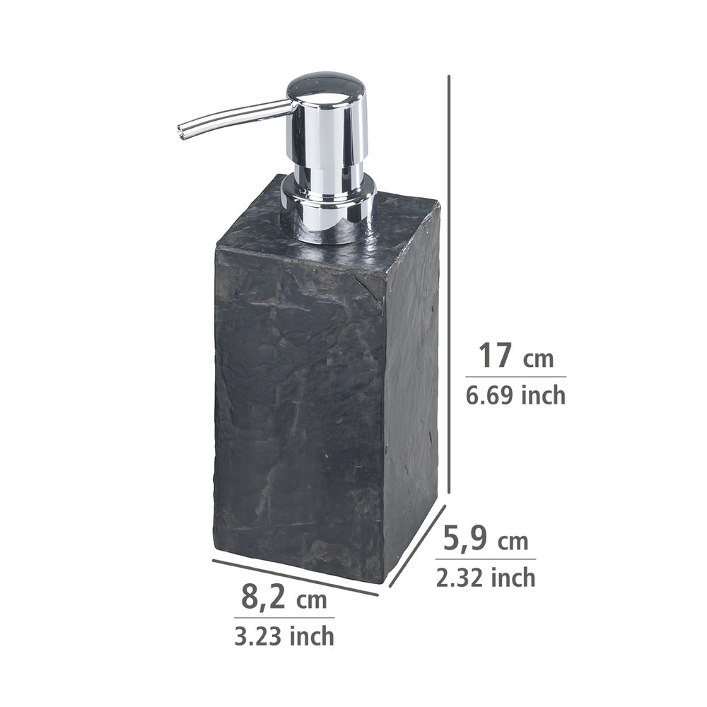 SLATE ROCK Seifenspender 250 ml, Polyresin