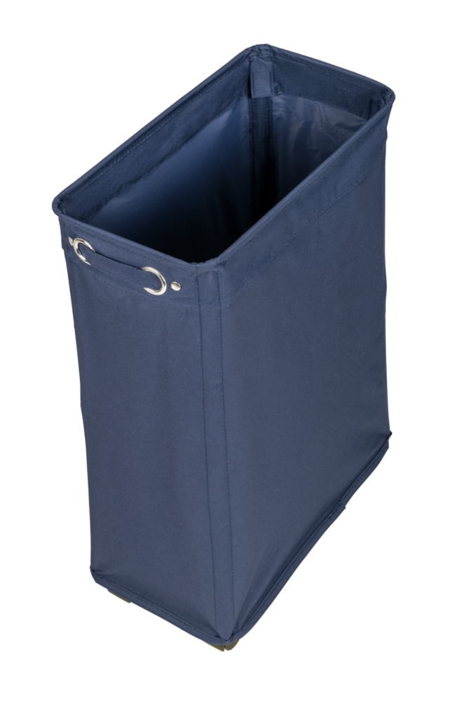 CORNO navy Wäschekorb mit Rollen, 43 Liter